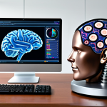 **

A balanced scale. One side shows a human brain with gears turning, representing human creativity and problem-solving. The other side shows a complex computer system with glowing circuits, symbolizing the efficiency of automation. In the background, a modern office setting with people collaborating with technology. This represents the balance between human expertise and machine learning efficiency.

**